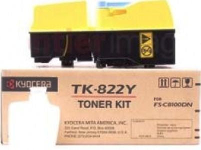 Toner Kyocera TK-822Y Original Amarillo para Kyocera FS-8100D (Fin de inventario)